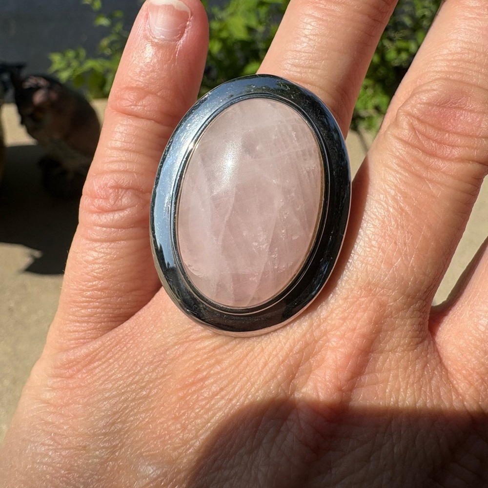 Evil Pawn Jewelry Rose Quartz Alexis Ring